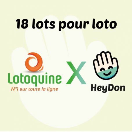 18 lots pour loto HeyDon