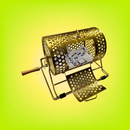 Tambour de tombola métallique - Taille M (8 pouces)