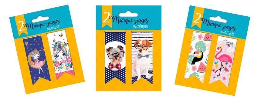 Marque pages magnétiques pour tombola et kermesse